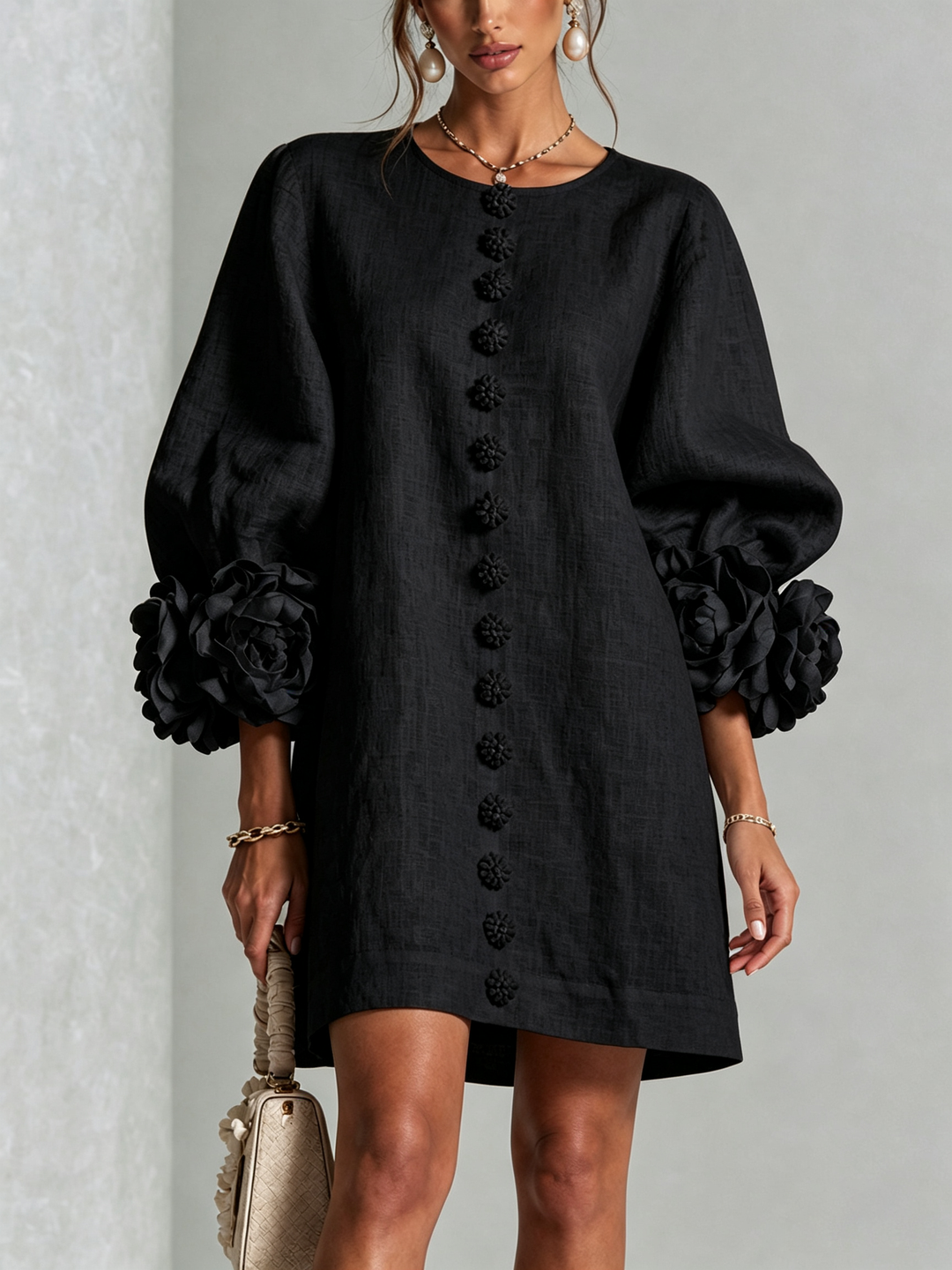 Women’s Floral Button-Down Mini Dress