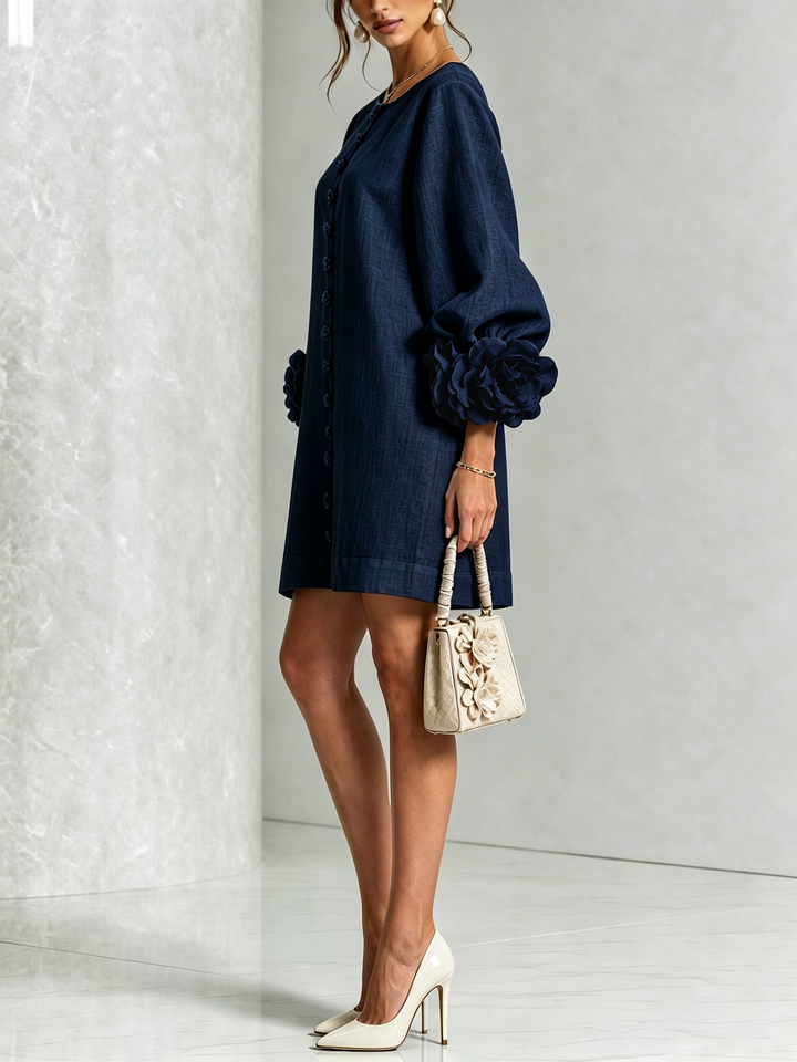 Women’s Floral Button-Down Mini Dress
