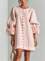 Women’s Floral Button-Down Mini Dress