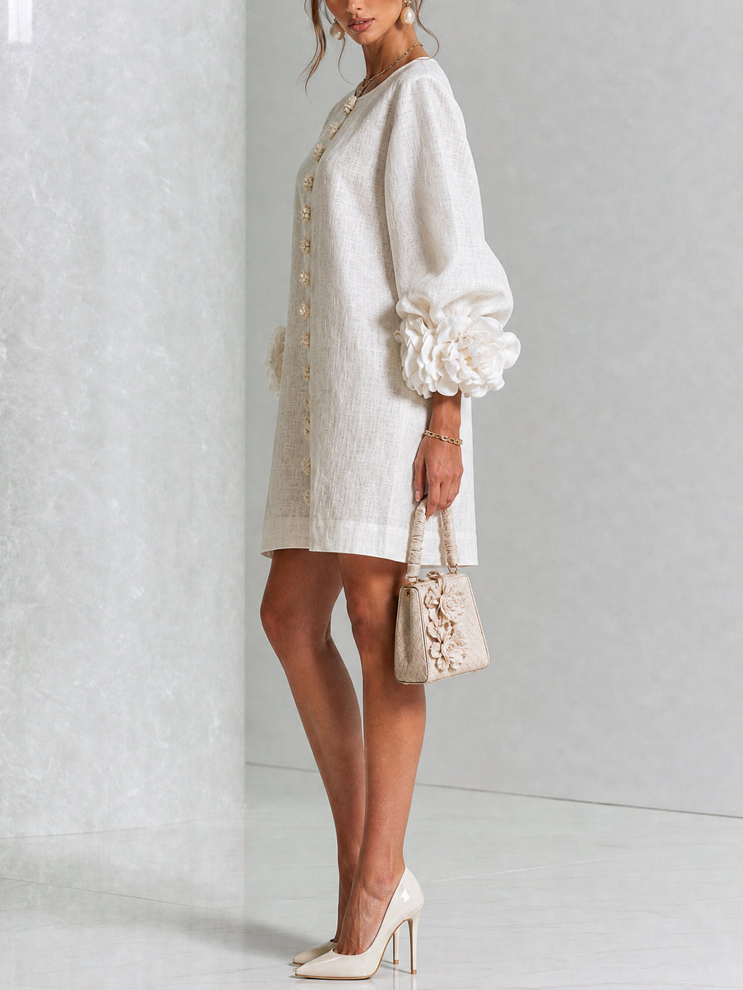 Women’s Floral Button-Down Mini Dress