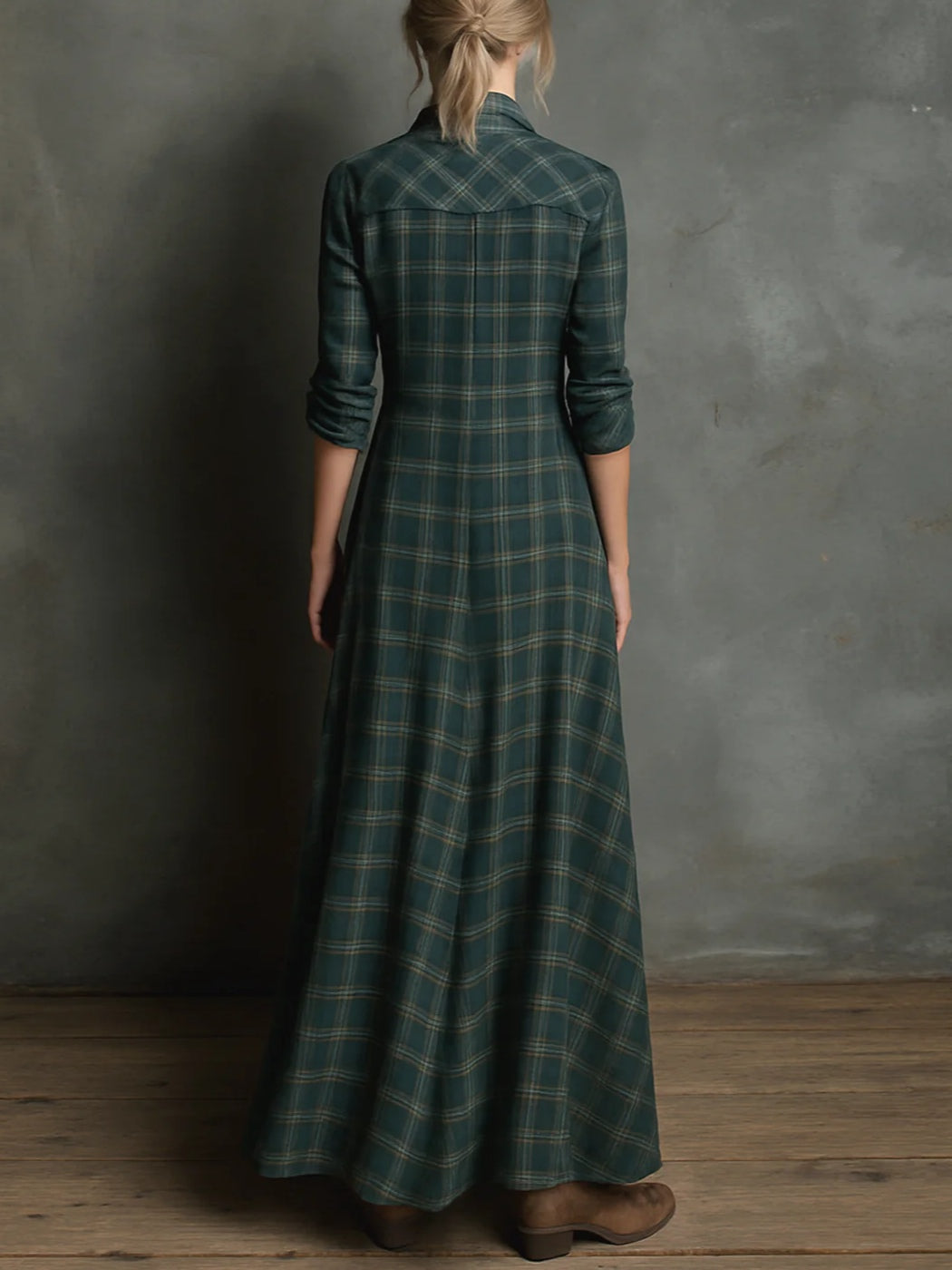 Women’s Plaid Maxi Dress