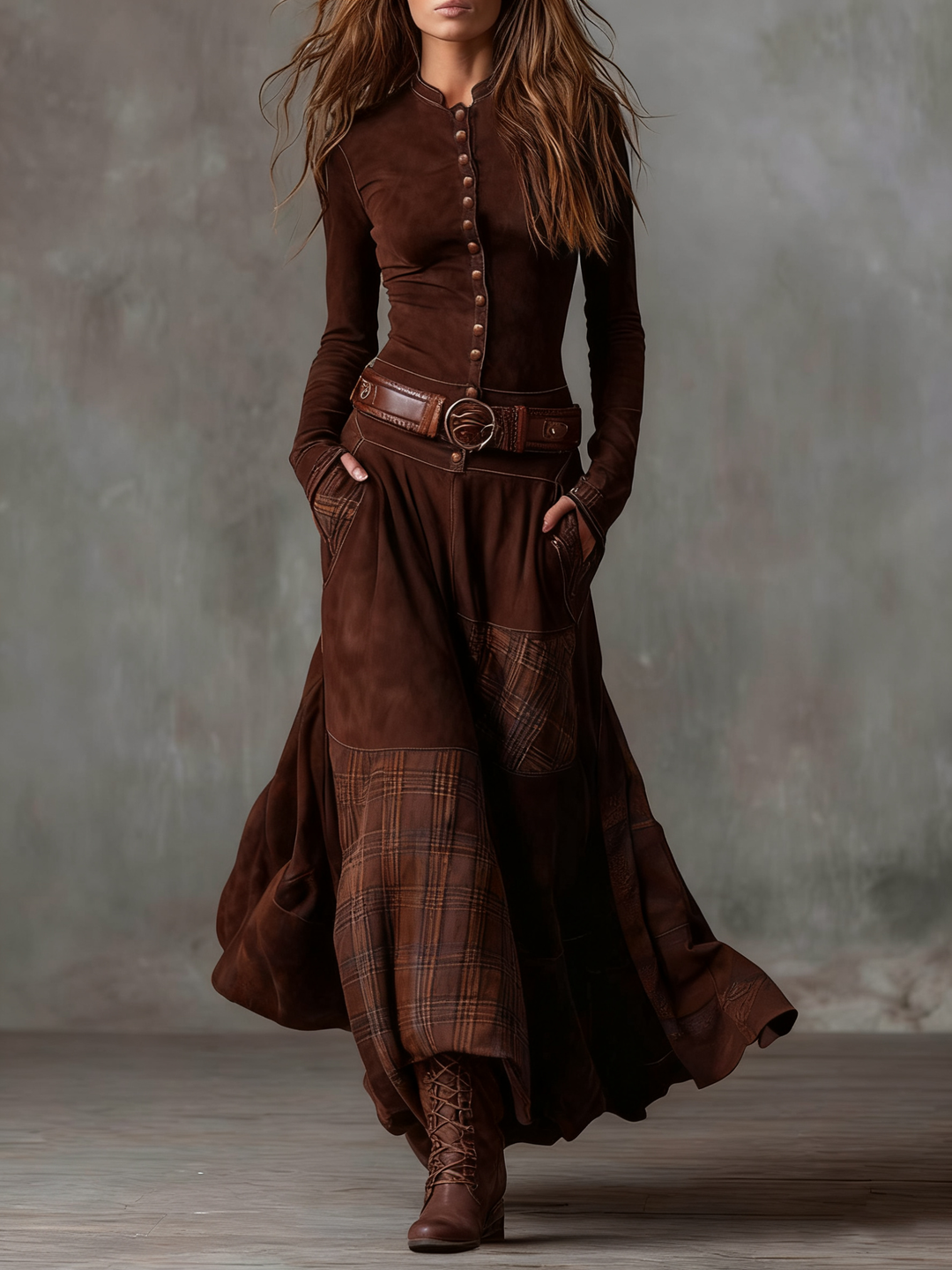 Women’s Belted Maxi Dress
