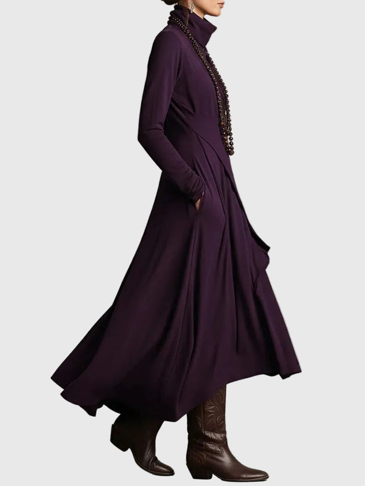 Women’s Violet Pleated Maxi Dress