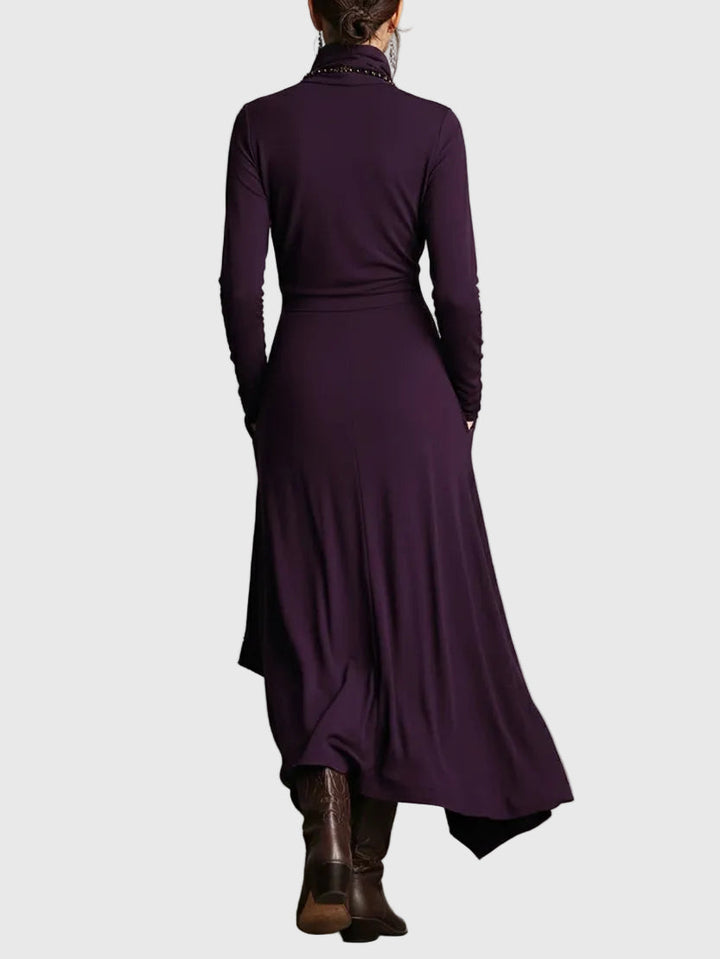 Women’s Violet Pleated Maxi Dress