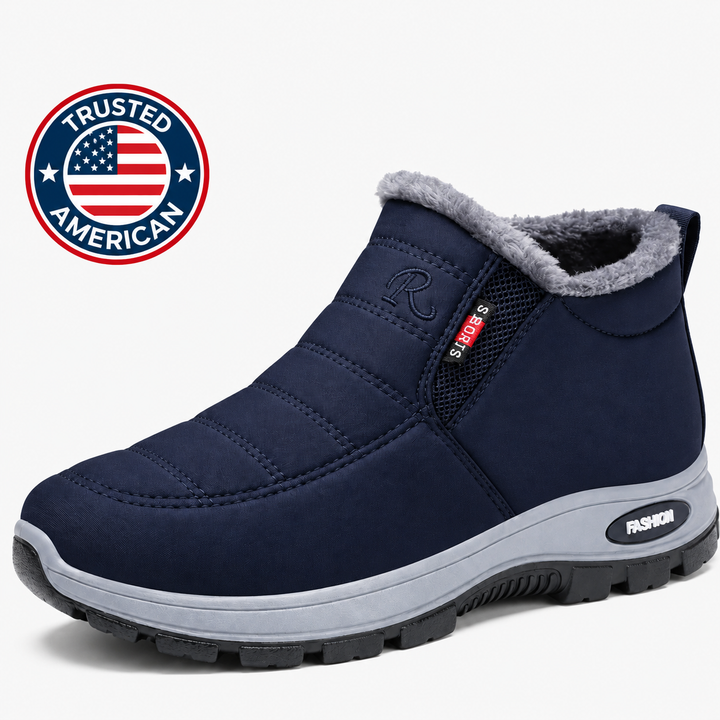 Women’s Blue Quilted Slip On Ankle Boots
