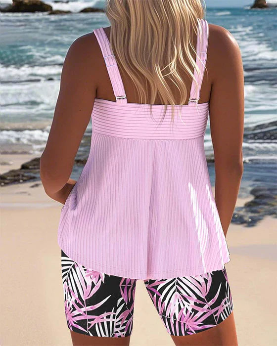 Women’s Ribbed Two Piece Tankini Set