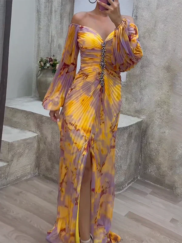 Women’s V-Neck Elegant Evening Dress