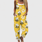 Women’s Casual Printed Wide Leg Jumpsuit