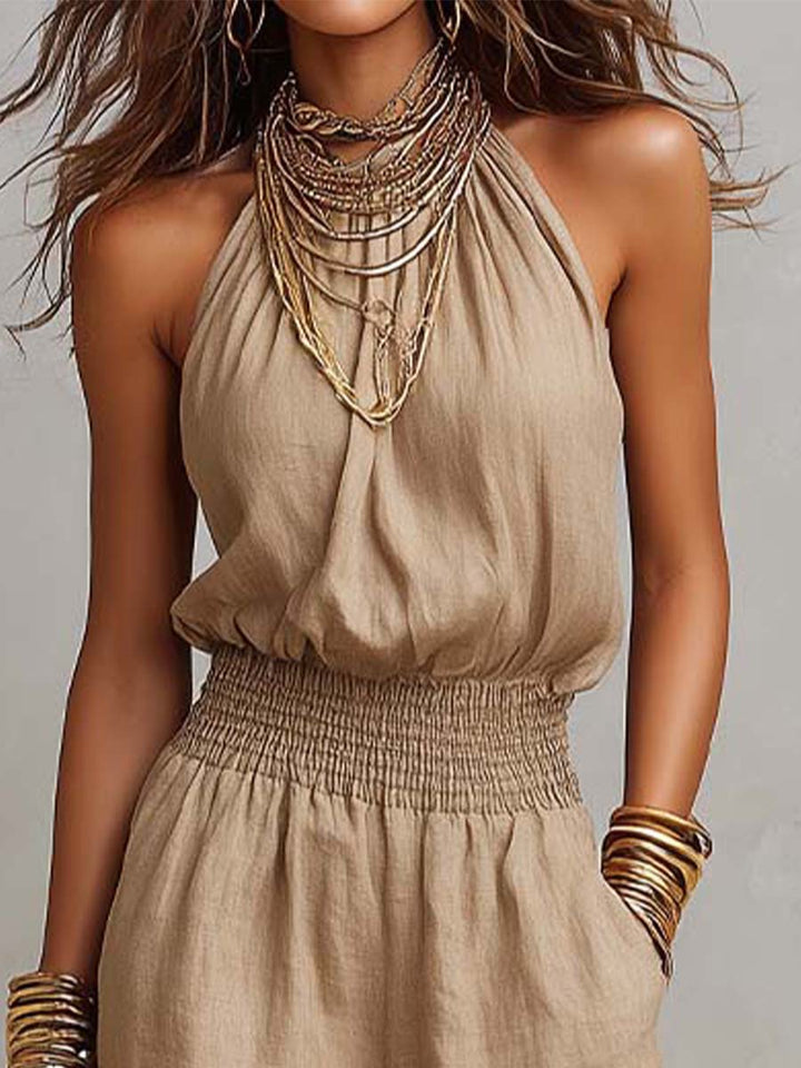 Women’s Halter Neck Wide Leg Jumpsuit