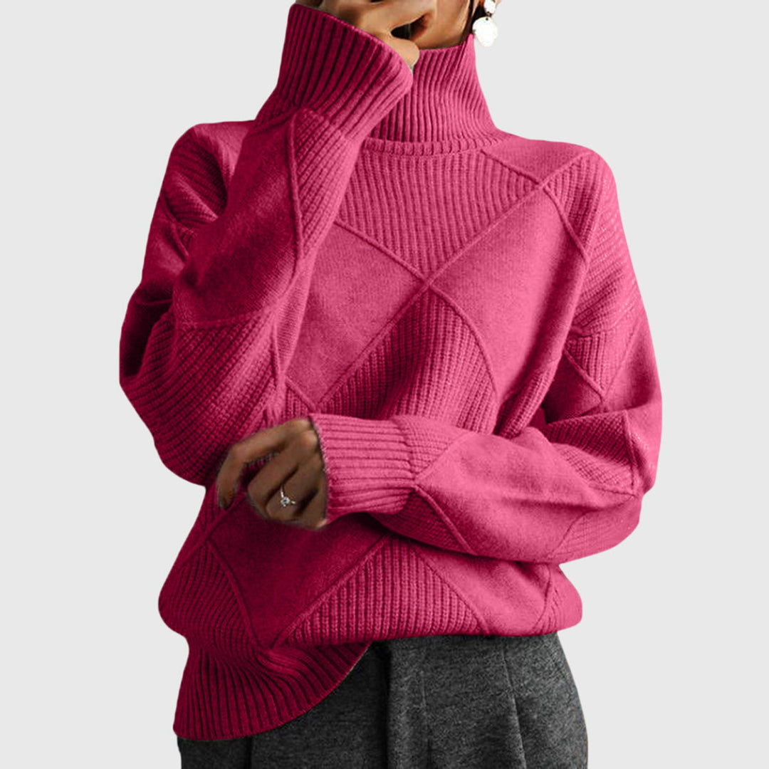 Women’s Geometric Turtleneck Sweater