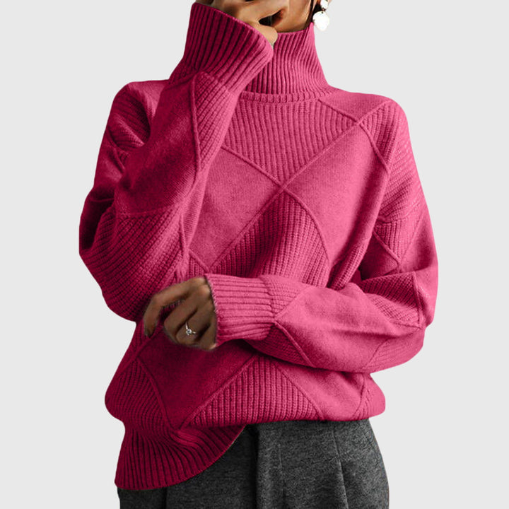 Women’s Geometric Turtleneck Sweater