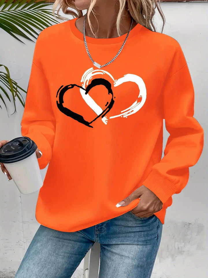 Women’s Heart Pattern Knit Pullover Sweater