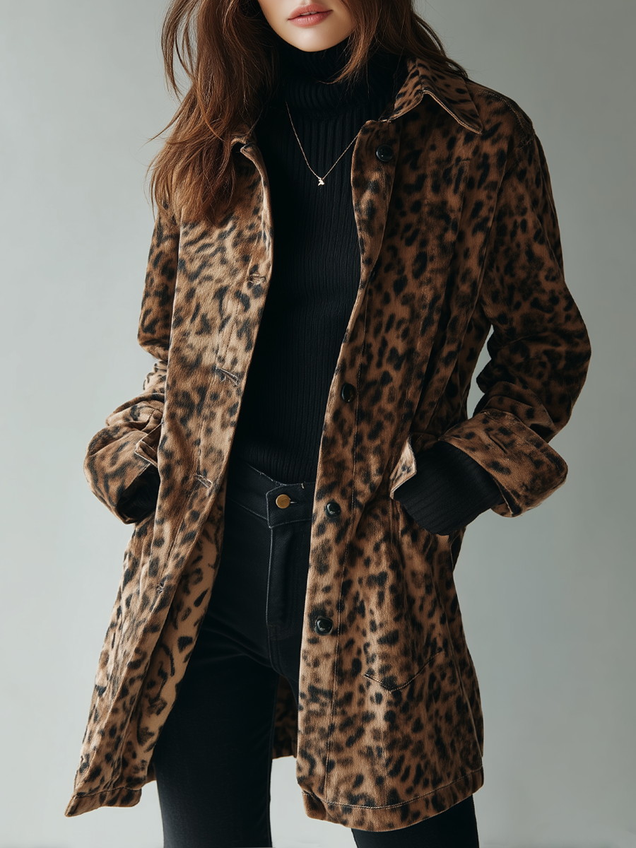 Women’s Vintage Leopard Print Jacket