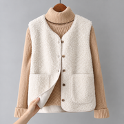 Women’s Sherpa Button-Front Vest