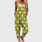 Women’s Comfortable Printed Overalls