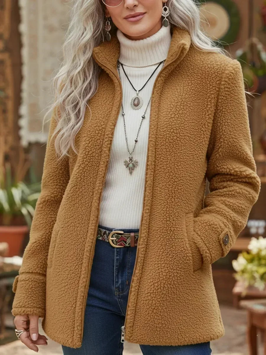 Women’s Cozy Stand-Collar Full-Zip Jacket