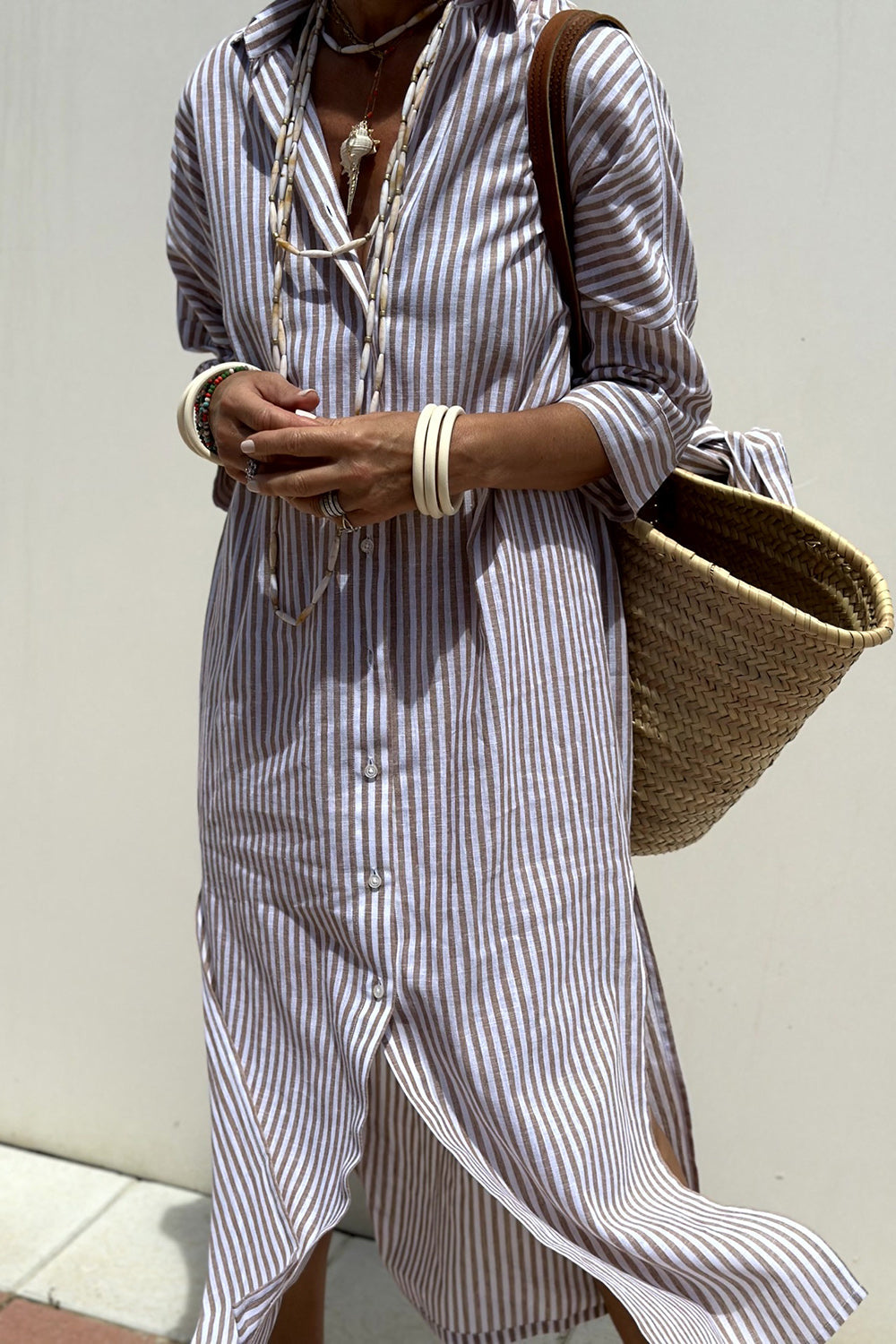 Women’s Striped Comfort Fit Shirt Dress
