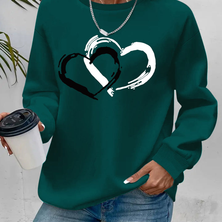 Women’s Heart Pattern Knit Pullover Sweater