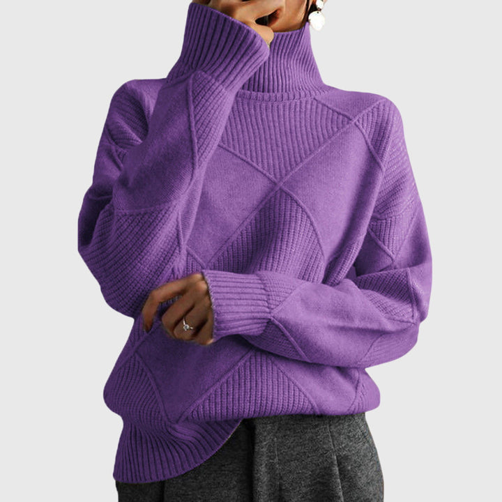Women’s Geometric Turtleneck Sweater