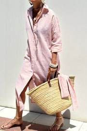 Women’s Striped Comfort Fit Shirt Dress