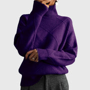Women’s Geometric Turtleneck Sweater