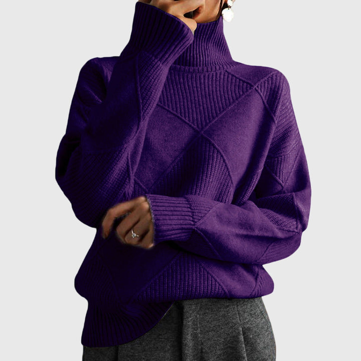 Women’s Geometric Turtleneck Sweater