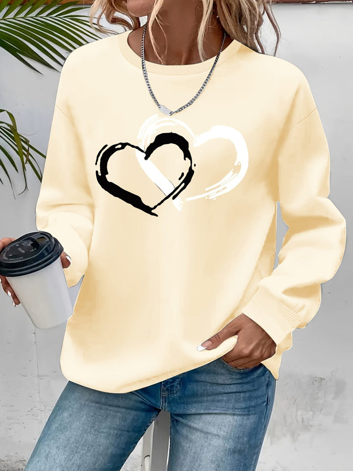 Women’s Heart Pattern Knit Pullover Sweater