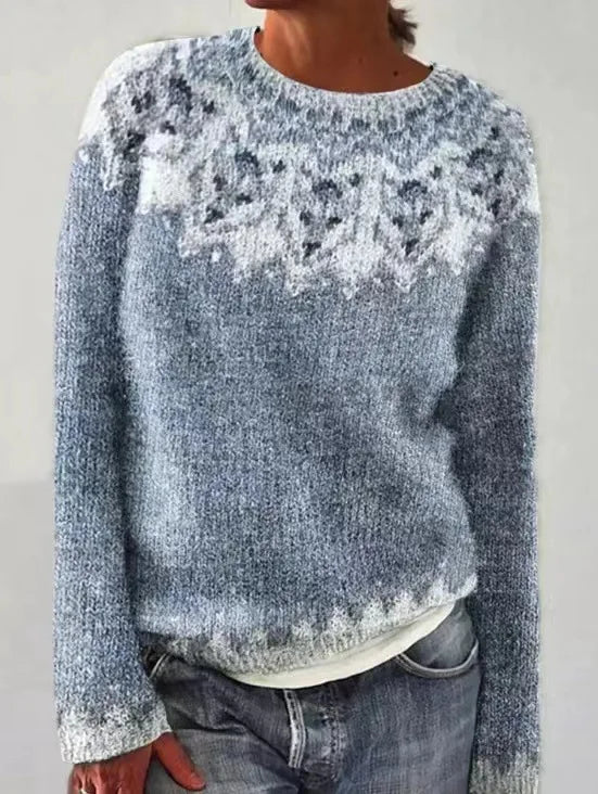 Women’s Cozy Nordic Knit Pullover Sweater
