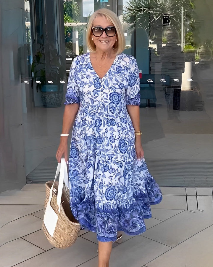 Women’s Floral V-Neck Summer Dress