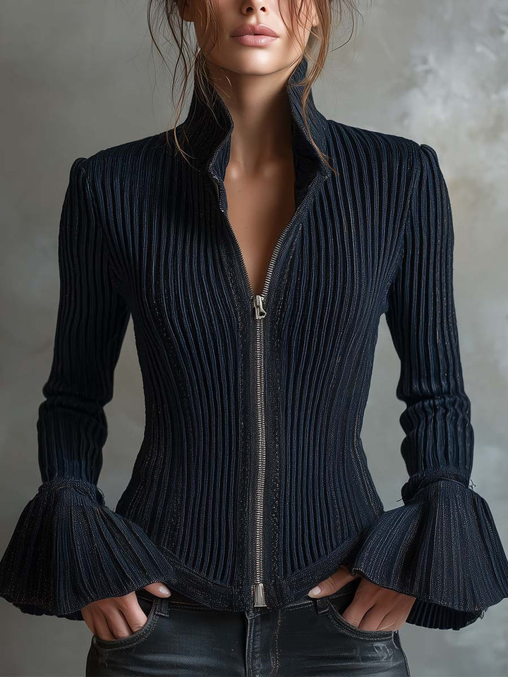 Women’s Sparkle Ribbed Knit Jacket