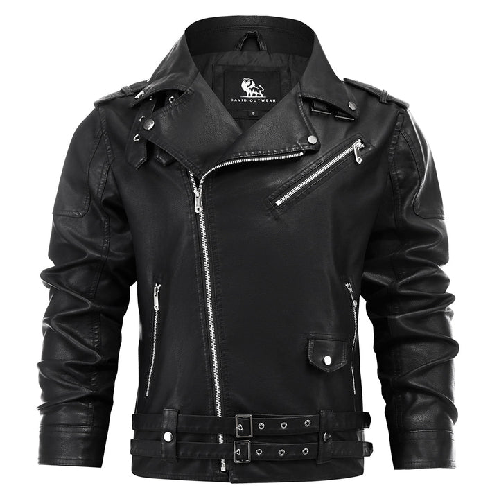 Men’s Classic Biker Zip-Up Jacket