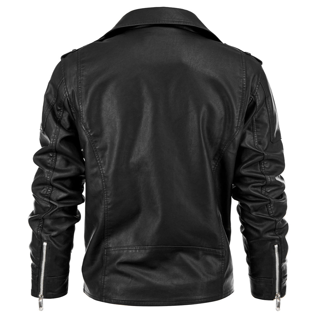 Men’s Classic Biker Zip-Up Jacket