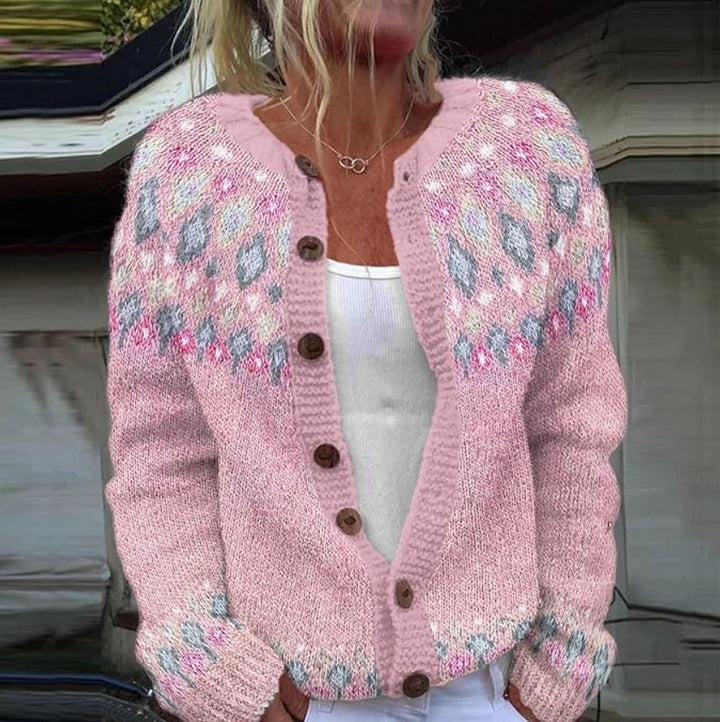 Women’s Printed Oversized Open Front Cardigan