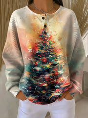 Women’s Christmas Tree Knit Pullover Sweater