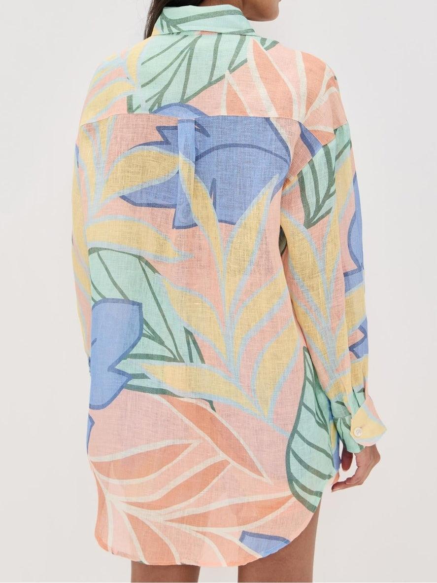 Women’s Tropical Leaf Print Two-Piece Shorts Set