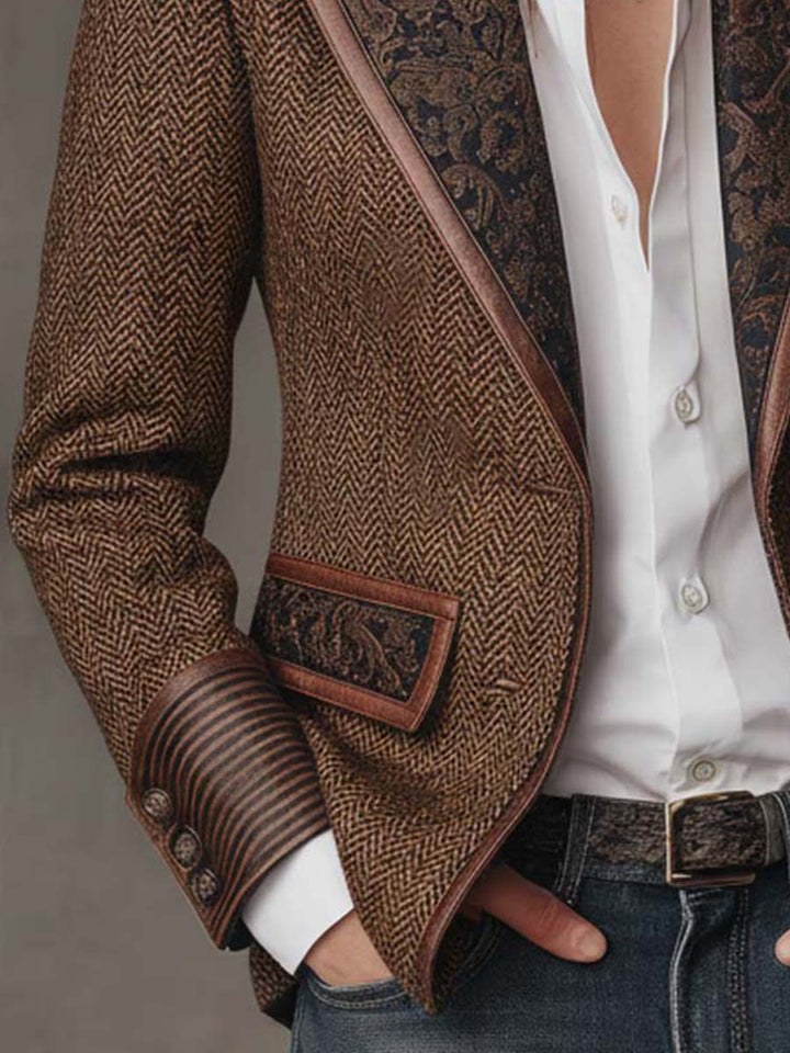 Women’s Herringbone Printed Panel Blazer