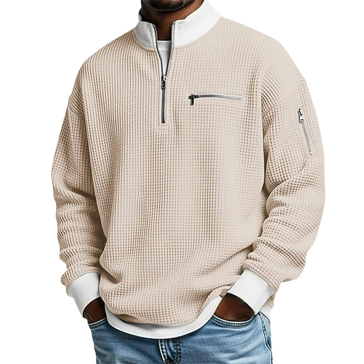Men’s Textured Quarter-Zip Sweater