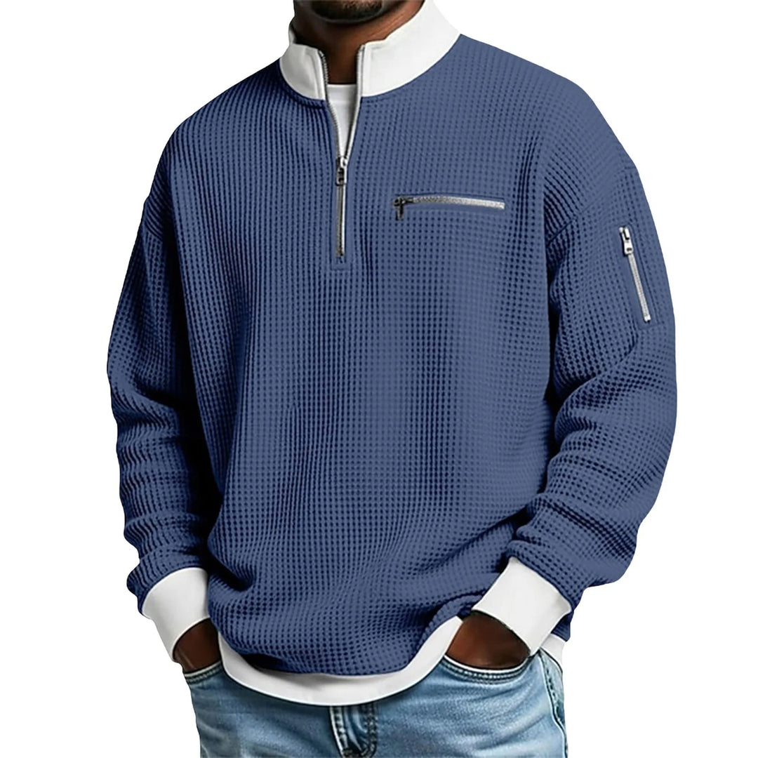 Men’s Textured Quarter-Zip Sweater