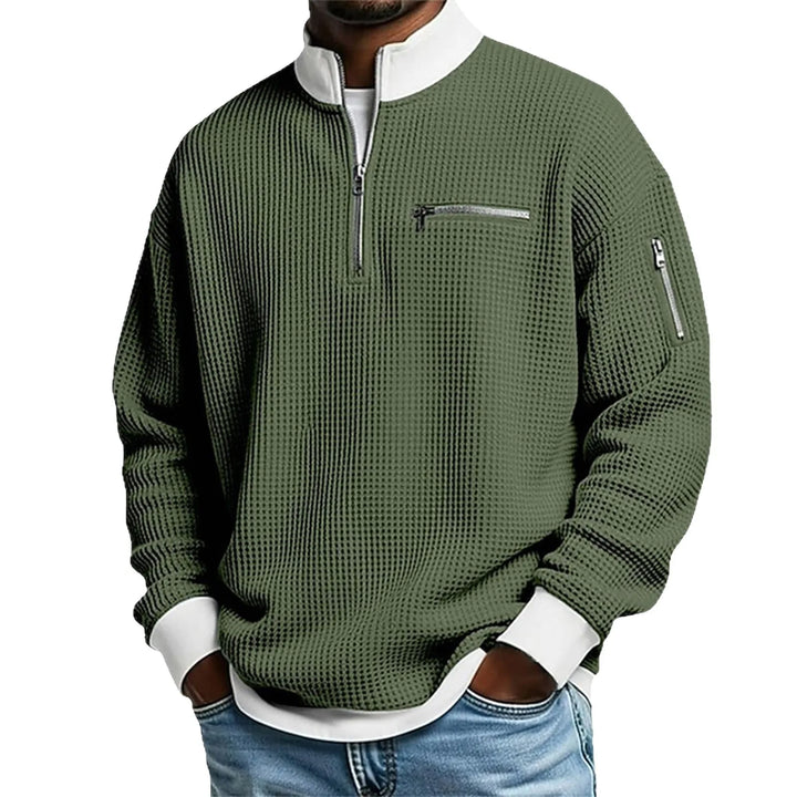 Men’s Textured Quarter-Zip Sweater