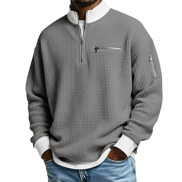 Men’s Textured Quarter-Zip Sweater