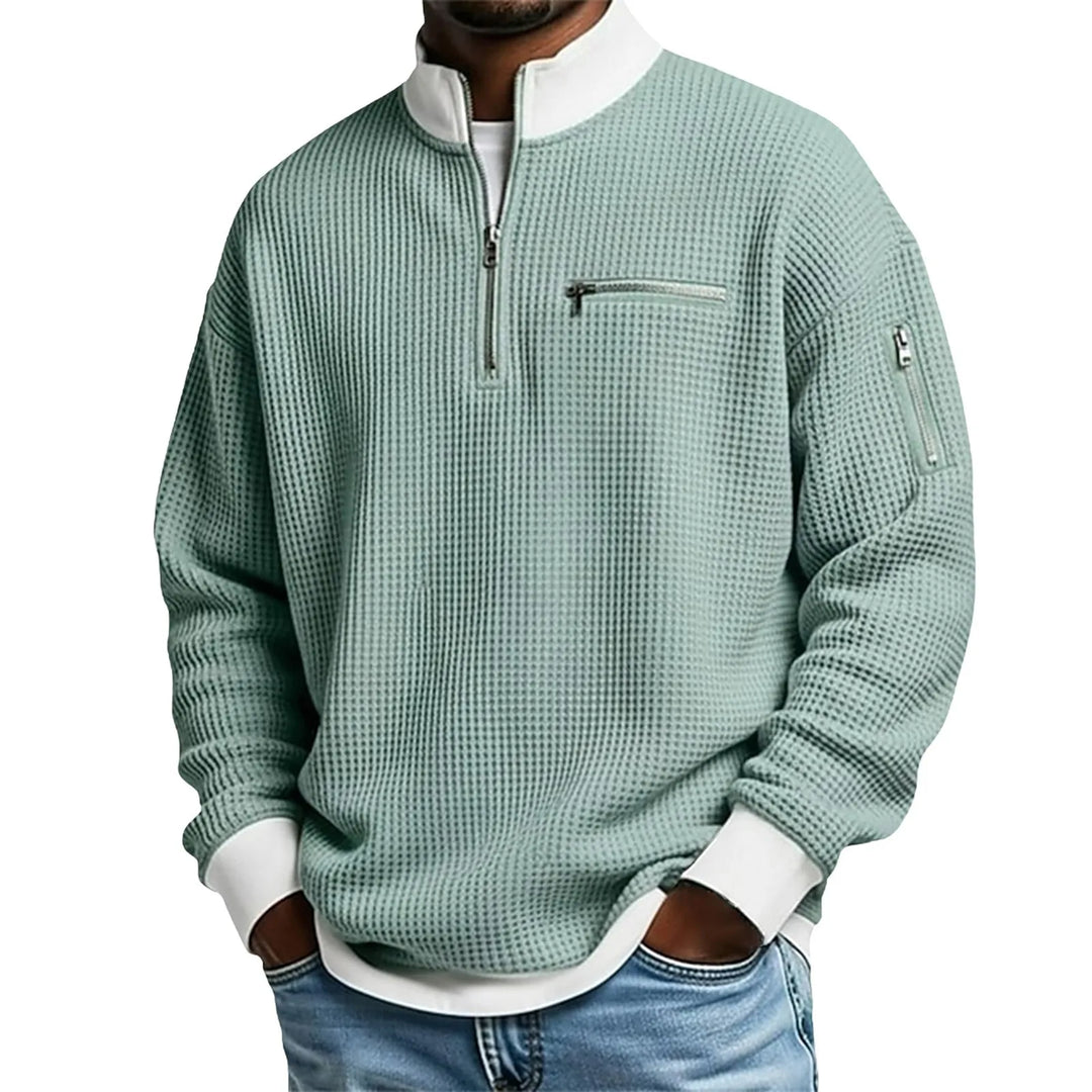 Men’s Textured Quarter-Zip Sweater