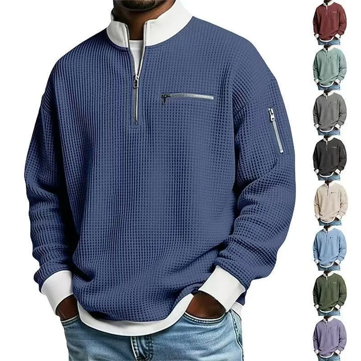 Men’s Textured Quarter-Zip Sweater