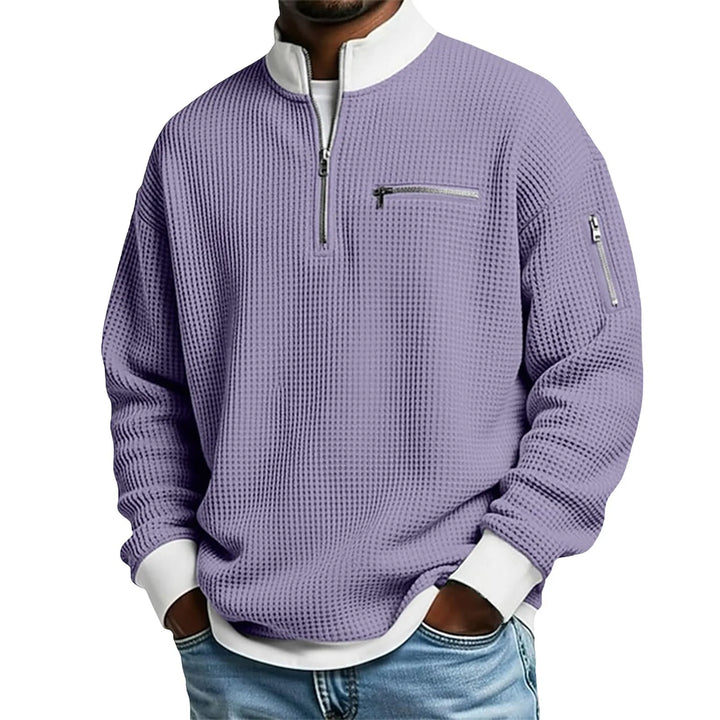Men’s Textured Quarter-Zip Sweater