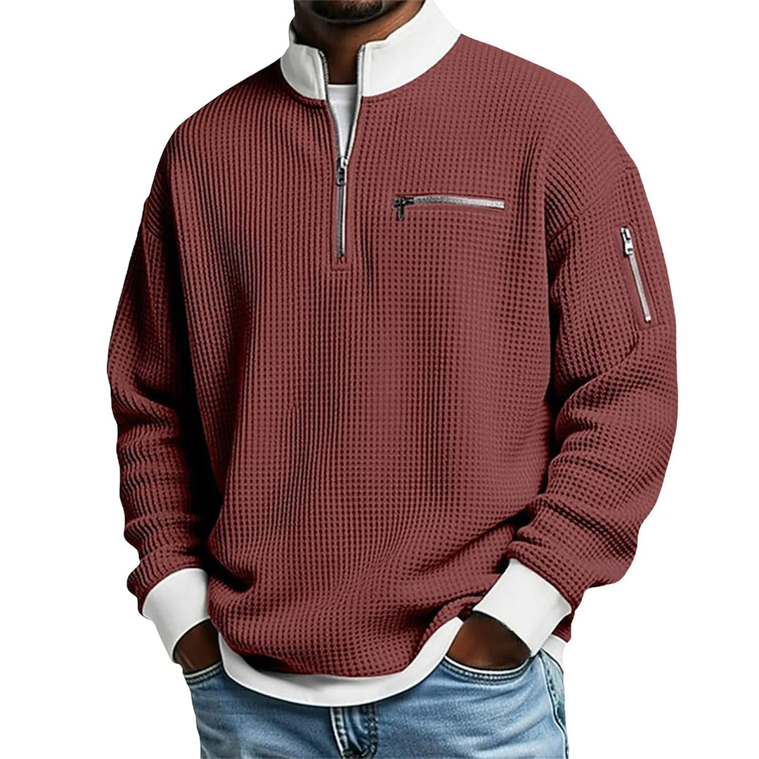 Men’s Textured Quarter-Zip Sweater