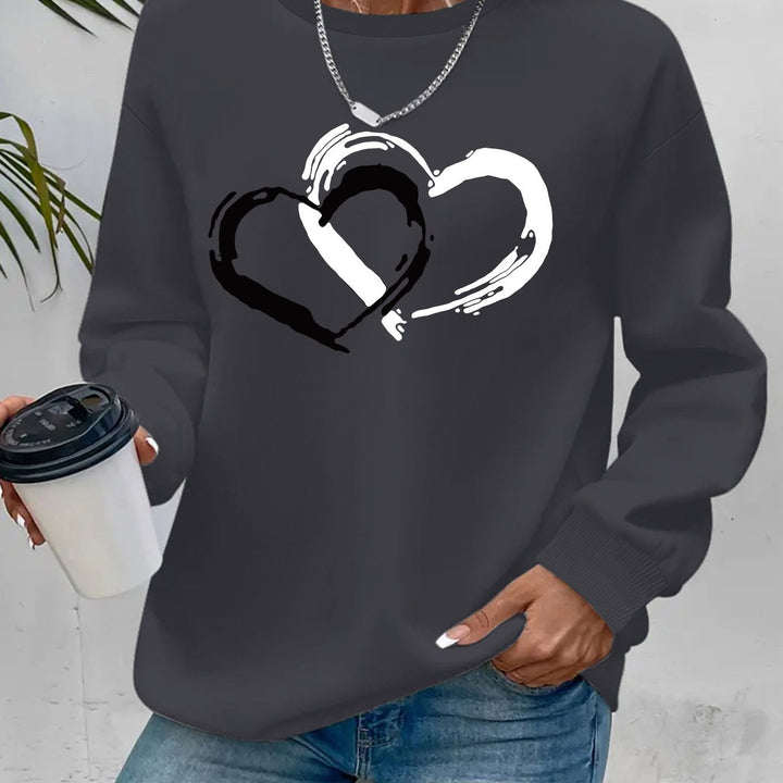 Women’s Heart Pattern Knit Pullover Sweater