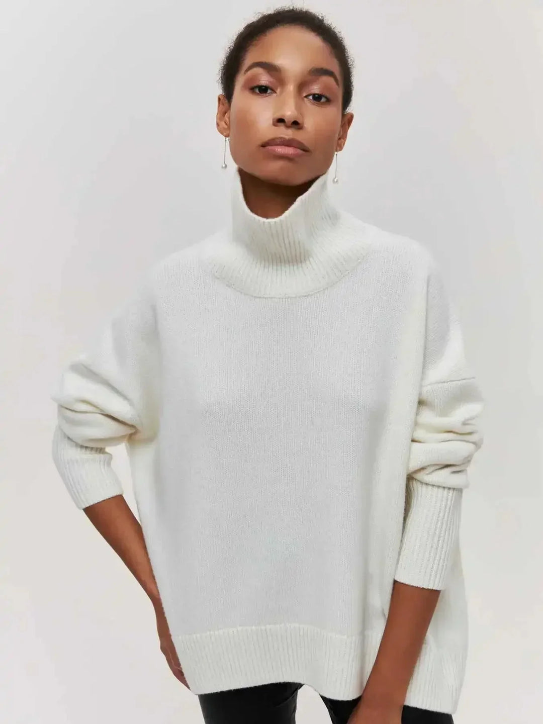 Women’s Oversized Ribbed Turtleneck Sweater