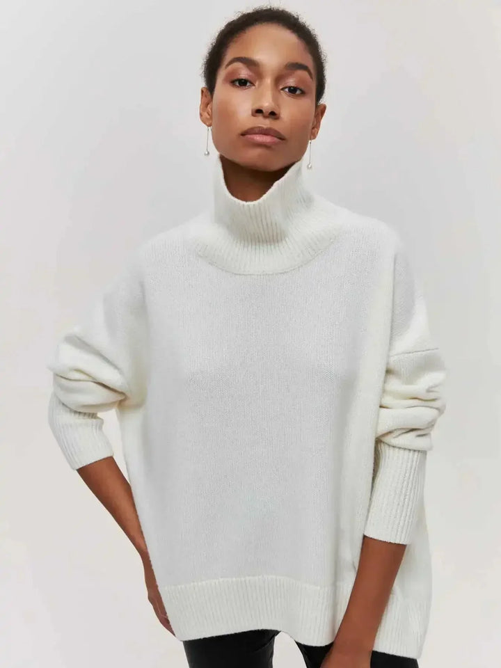 Women’s Oversized Ribbed Turtleneck Sweater