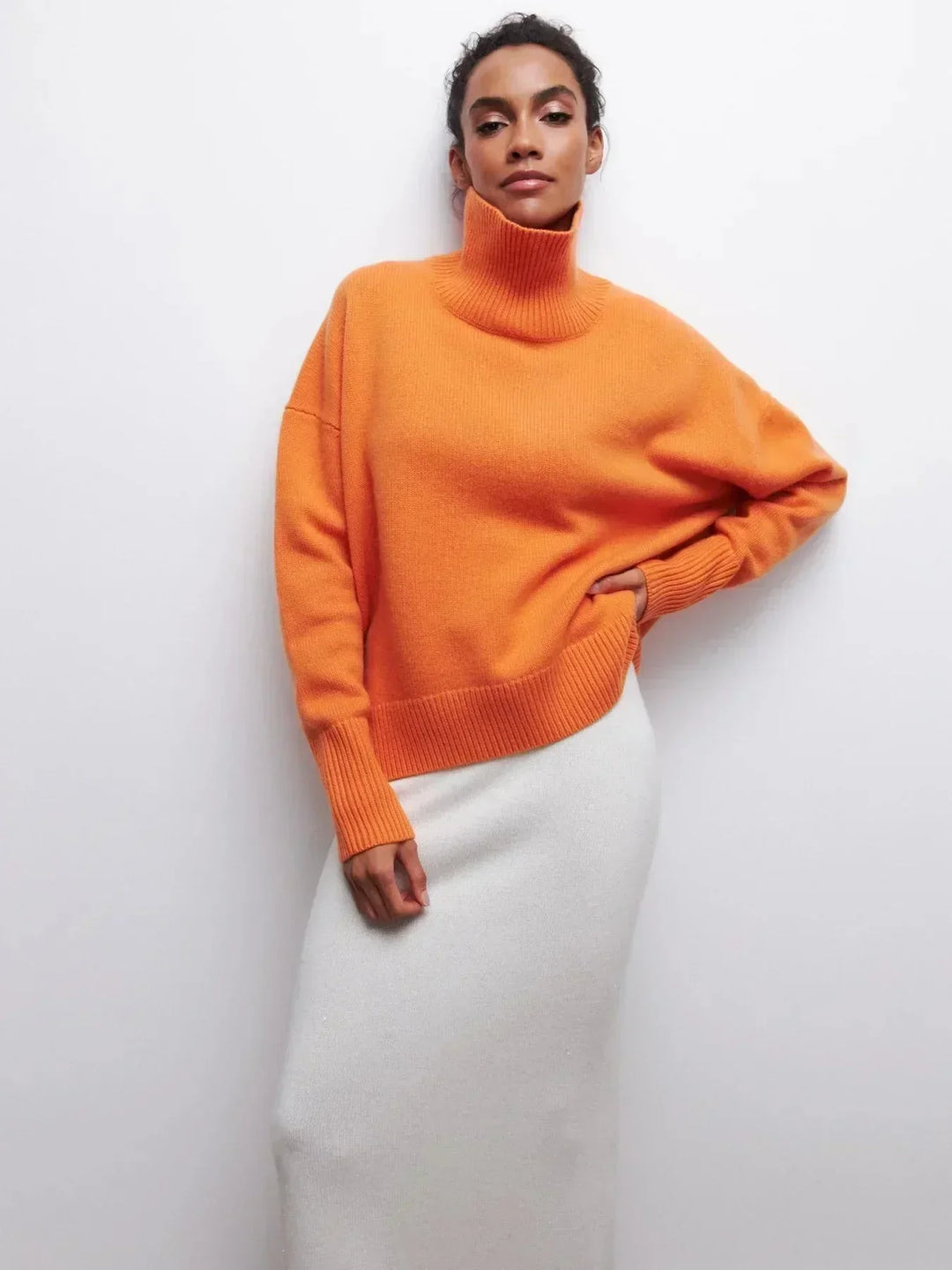 Women’s Oversized Ribbed Turtleneck Sweater