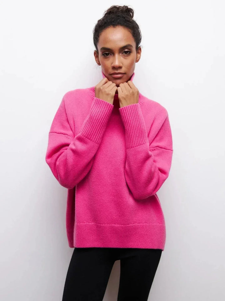 Women’s Oversized Ribbed Turtleneck Sweater