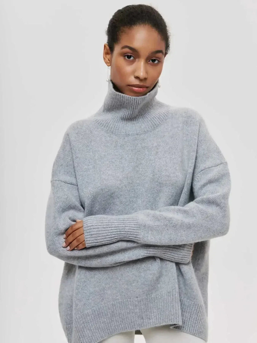 Women’s Oversized Ribbed Turtleneck Sweater